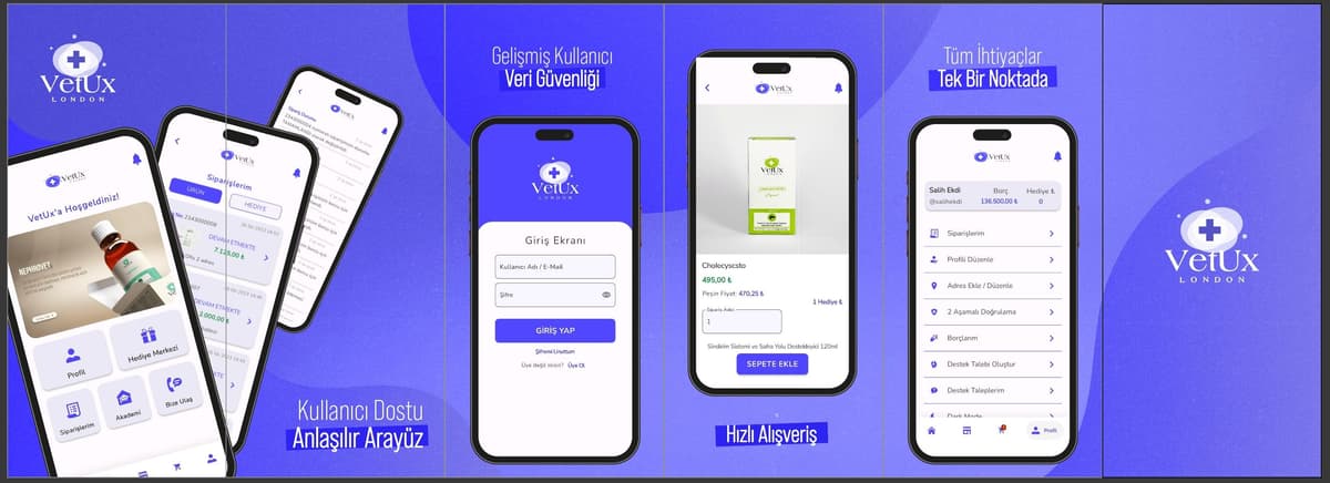 Vet-Ux E-Ticaret Mobil Uygulaması